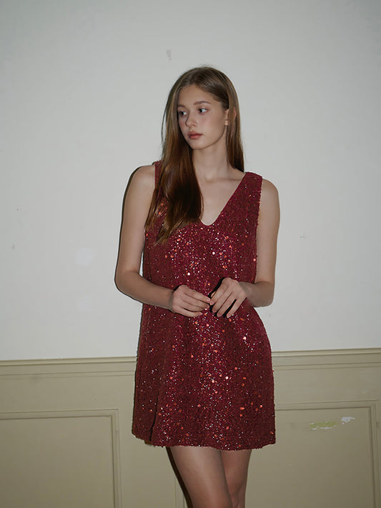 Sequins Tank Short Dress